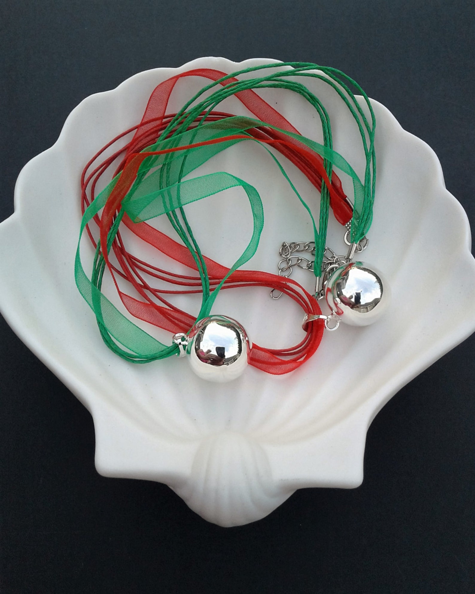 Jingle Bell Necklace Sterling Silver Bell Pendant Christmas Etsy