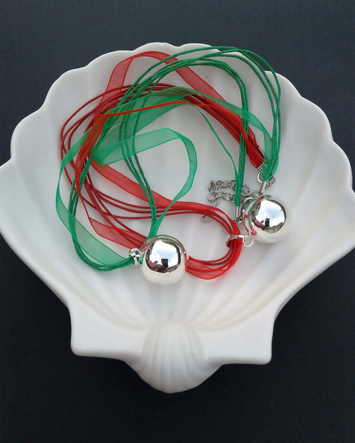 Jingle Bell Necklace Sterling Silver Bell Pendant Christmas Etsy