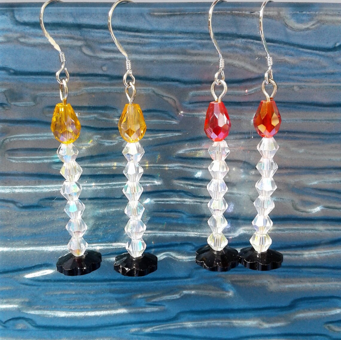 nighttime holiday earrings