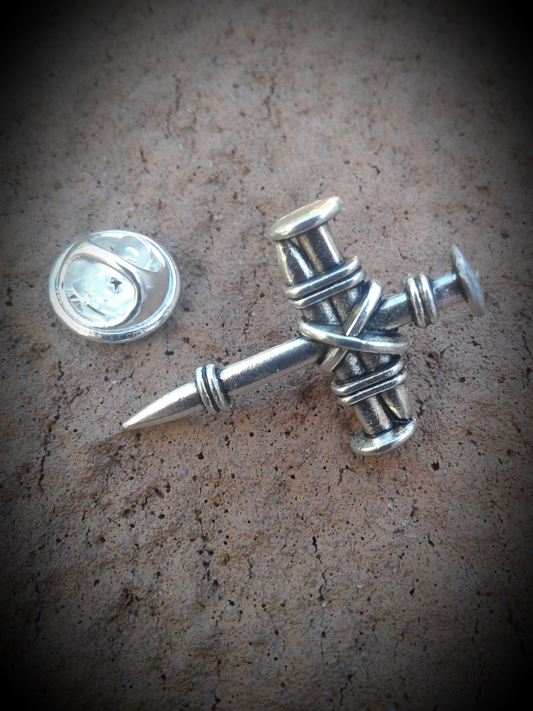 Croos Pin Nail Cross Lapel Pin Cross Tie Tac Church Usher Lapel Pin Easter Tie ...