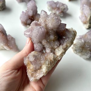 Amethyst Spirit Quartz | Spirit Quartz Cluster | Amethyst Cactus Quartz Crystal | Amethyst Spirit Quartz Point