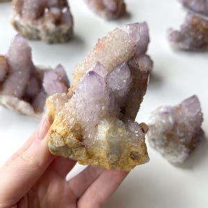 Amethyst Spirit Quartz | Spirit Quartz Cluster | Amethyst Cactus Quartz Crystal | Amethyst Spirit Quartz Point