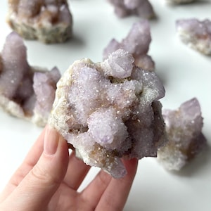 Amethyst Spirit Quartz | Spirit Quartz Cluster | Amethyst Cactus Quartz Crystal | Amethyst Spirit Quartz Point