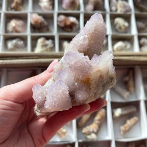 Amethyst Spirit Quartz | Spirit Quartz Cluster | Amethyst Cactus Quartz Crystal | Amethyst Spirit Quartz Point