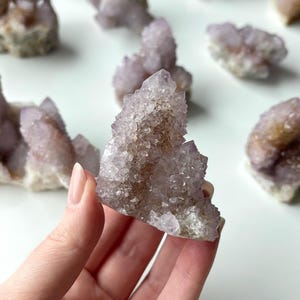 Amethyst Spirit Quartz | Spirit Quartz Cluster | Amethyst Cactus Quartz Crystal | Amethyst Spirit Quartz Point