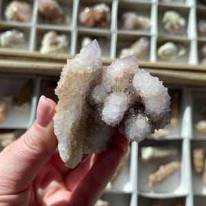 Amethyst Spirit Quartz | Spirit Quartz Cluster | Amethyst Cactus Quartz Crystal | Amethyst Spirit Quartz Point