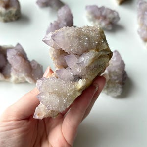 Amethyst Spirit Quartz | Spirit Quartz Cluster | Amethyst Cactus Quartz Crystal | Amethyst Spirit Quartz Point