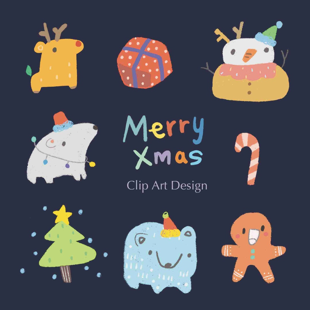 Woodland Christmas Clip Art Christmas Item Download - Etsy