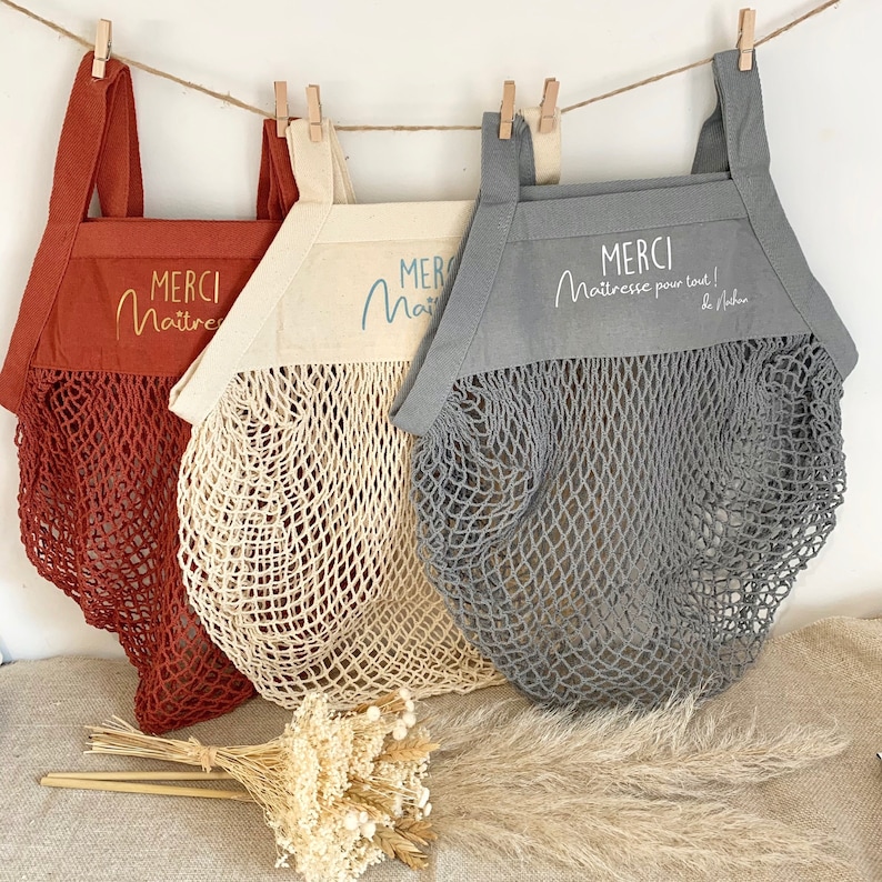 Customizable net, personalized shopping bag, shopping bag, racing net, Mother's Day gift, Mother's Day, Mom gift image 1