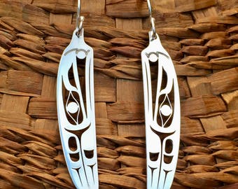 Sterling Silver Crow/Raven Earrings