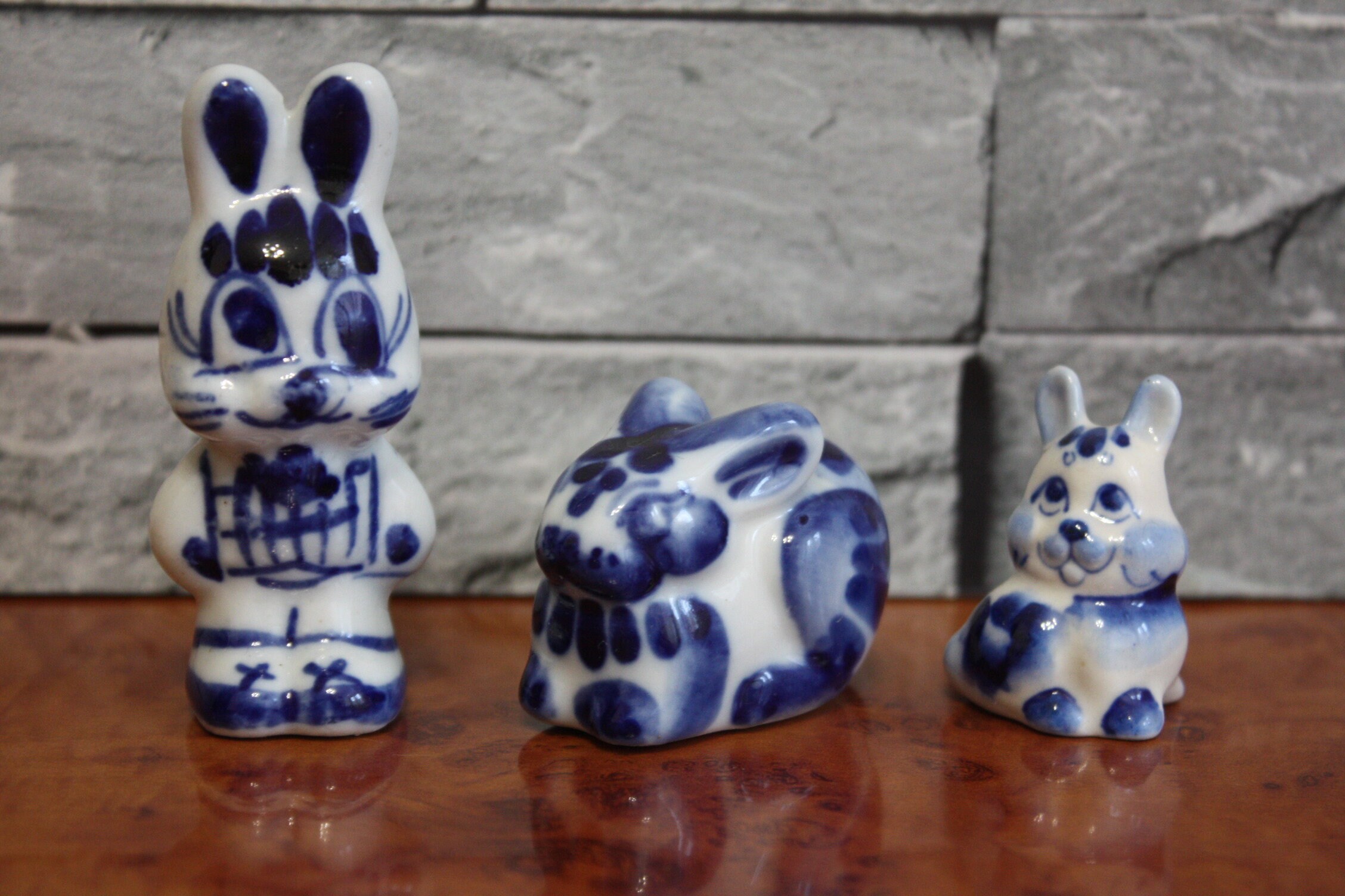 Porcelain Hare Figurines Rabbit Vintage Sett Ceramic Bunny Etsy