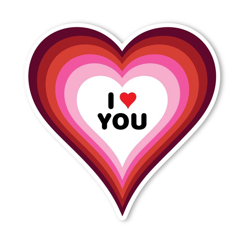 I Heart YOU Heart Wall Decal | Etsy