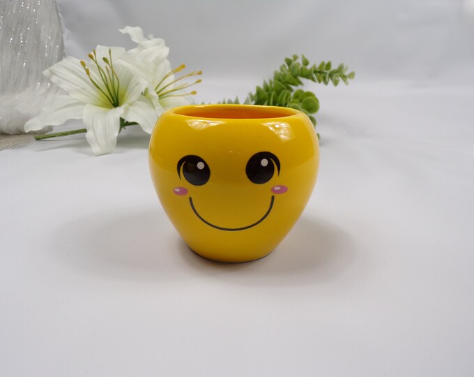 Emoji Yellow Planter 4 Planter Container Various Designs Etsy