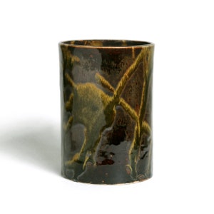 READY TO SHIP- Hand built Blue and Brown Vase, Pottery Vase, Flower Vase, Decorative Vase