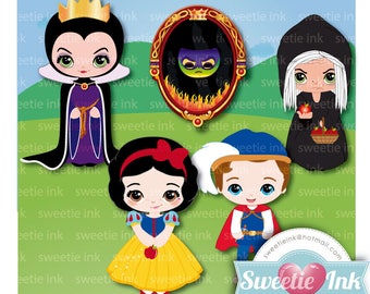 Princess Snow white Clipart set
