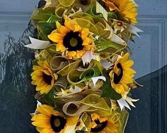 Sunflower Door Wreath - Etsy