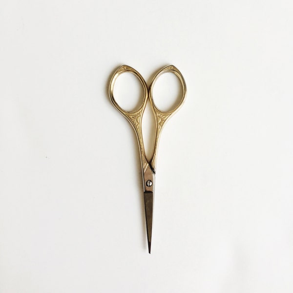 Gold Plated Small Scissors/Embroidery Scissors/Cross Stitch Scissors/Sewing Scissors/Unique Scissors/Lightweight Scissors