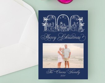 Nativity Photo Christmas Card: Religious Holiday Paperless Post (Digital)