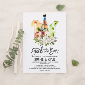 Sophie Stock the Bar Couples Shower Invitation, Instant Download, Stock the Bar, Couples Shower Invitation, Engagement Party, Housewarming