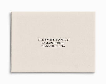 Ivory Custom Envelope Addressing, Guest & Return Address Printing, Soft White Printed, Classic Stationery, Invitation Addressing,