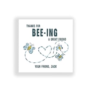 Bee Mine Valentine Stickers or Labels, Bumble Bee Valentine Exchange Card, Valentines Day Tag, Candy Free Classroom Valentines for School