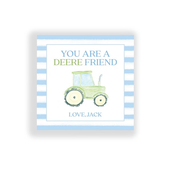 Editable Tractor Valentine's day Cards Deere Friend Valentine's Day Card School Valentine's Day Cards Green Tractor Valentine's Day Tags