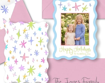 2026 Bight Stars Holiday Card, Christmas Photo Card, Greeting Card, Printed or Digital