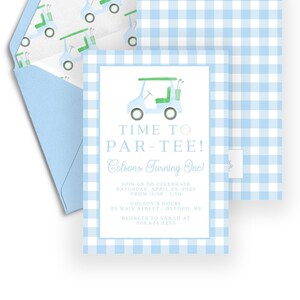 Colson Golf Birthday Party Invitation for Kid, Time to Par-Tee Instant Download, Baby Golf Editable Invite Printable, Watercolor, Download