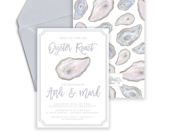 Andi&Mark Oyster Roast Bridal Shower Invitation, Seafood Bar Couples Wedding Shower Invite, Baby Shower,Engagement,Birthday,Instant Download