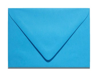 Bright Blue Envelopes, Euro Flap Envelopes, Wedding Invitations, Greeting Cards, Invitations, Cyan Blue, Bright Blue Invitation Envelope
