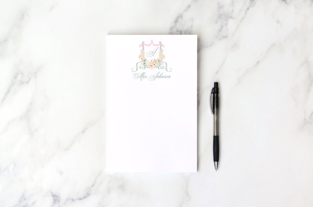 Custom Teacher Notepad Personalized Notepad Teacher Gift Etsy