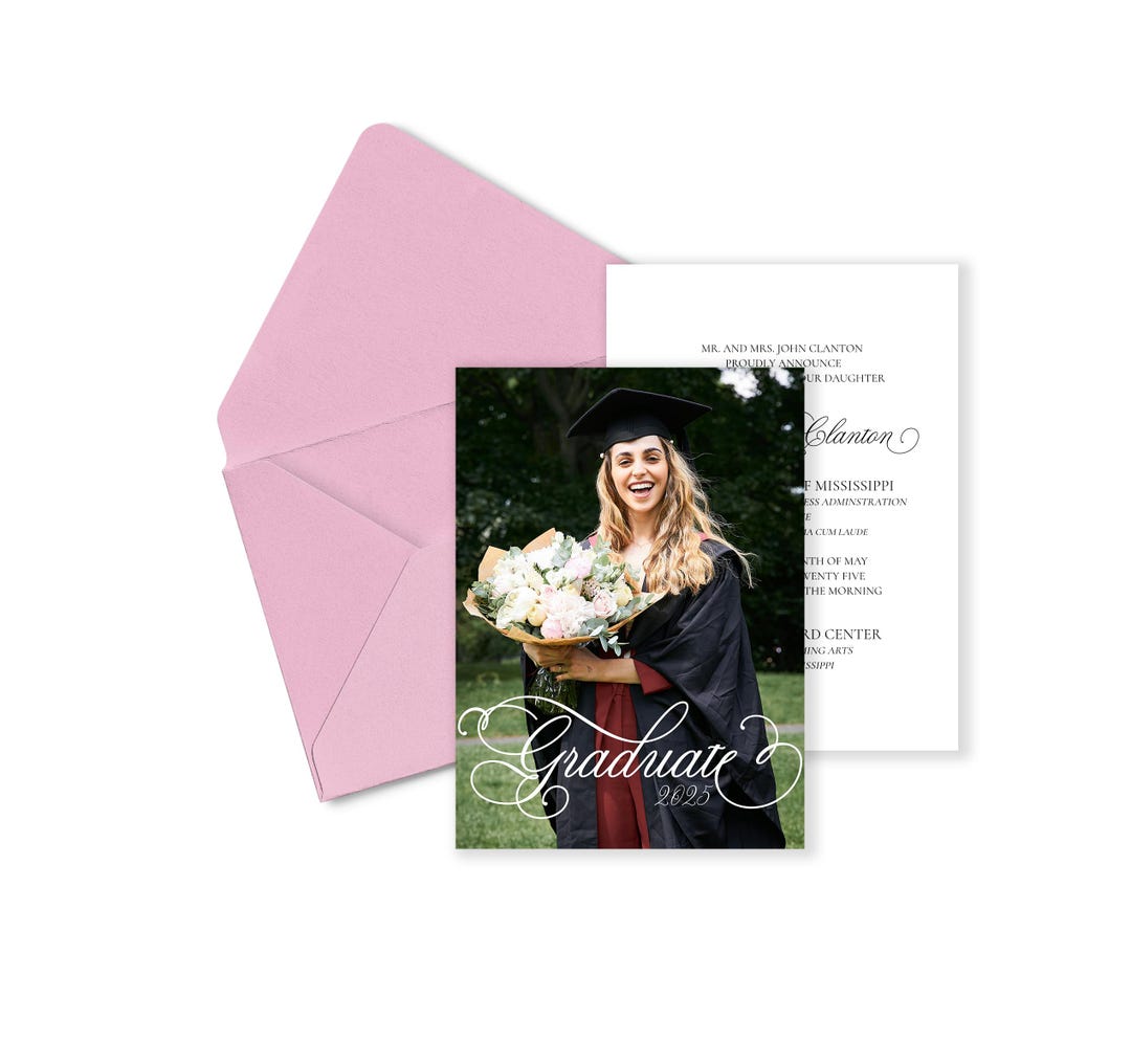 Personalized Graduation Cards, Senior Photo Announcement, Graduation ...