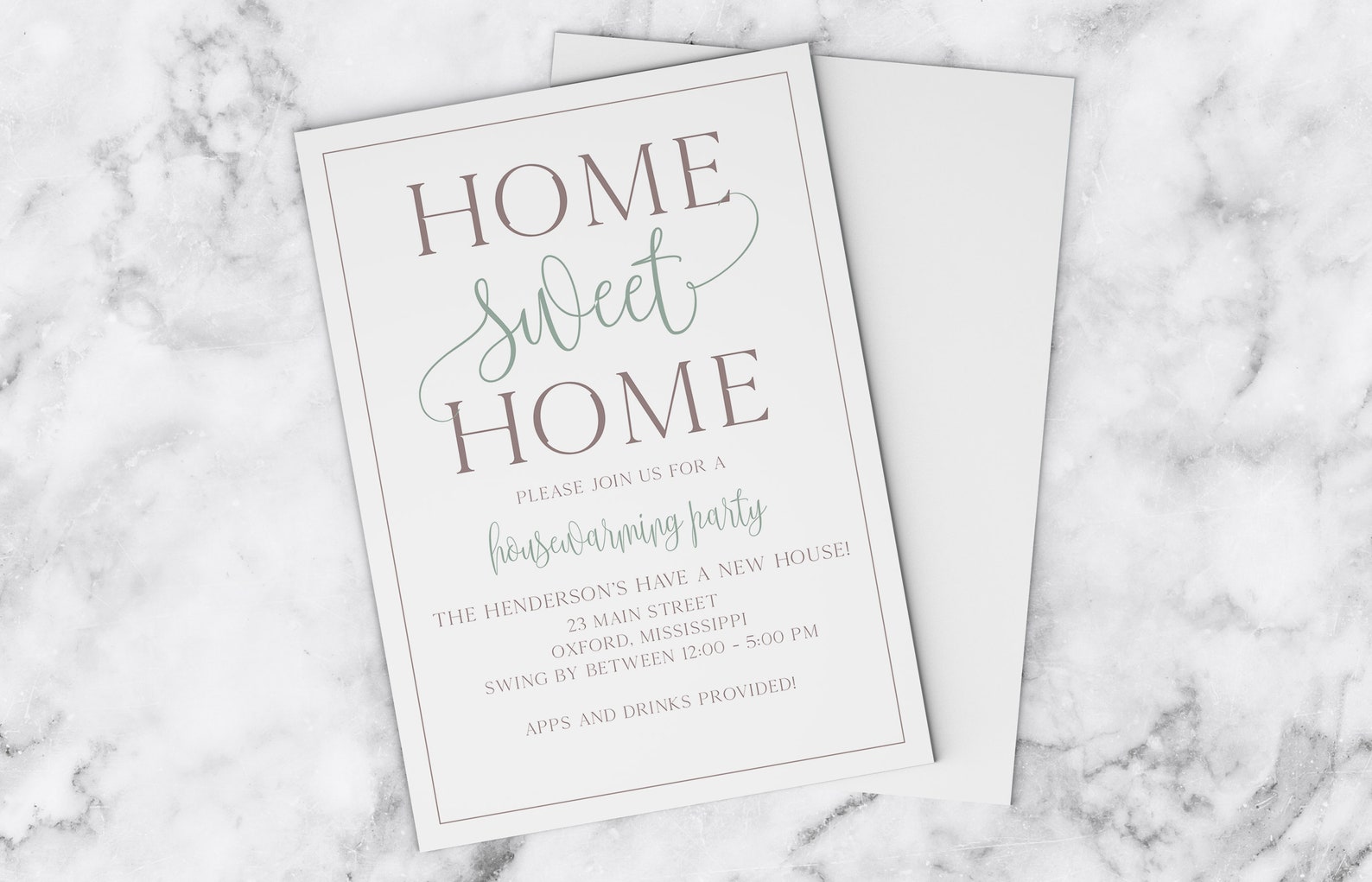 Hendersons Housewarming Invitation, Housewarming Invitation, New House