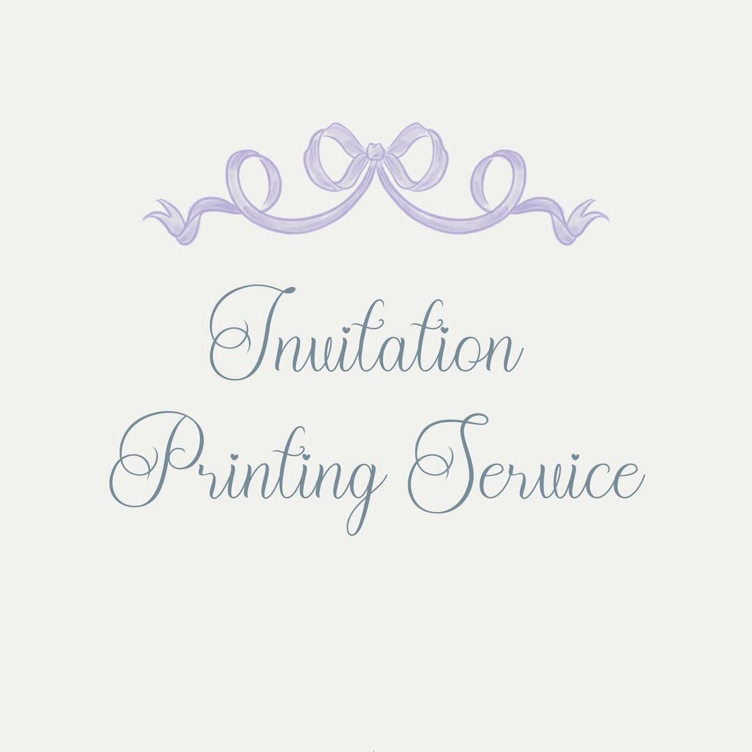 Invitation Printing Service Premium Quality Single Ply Invitation