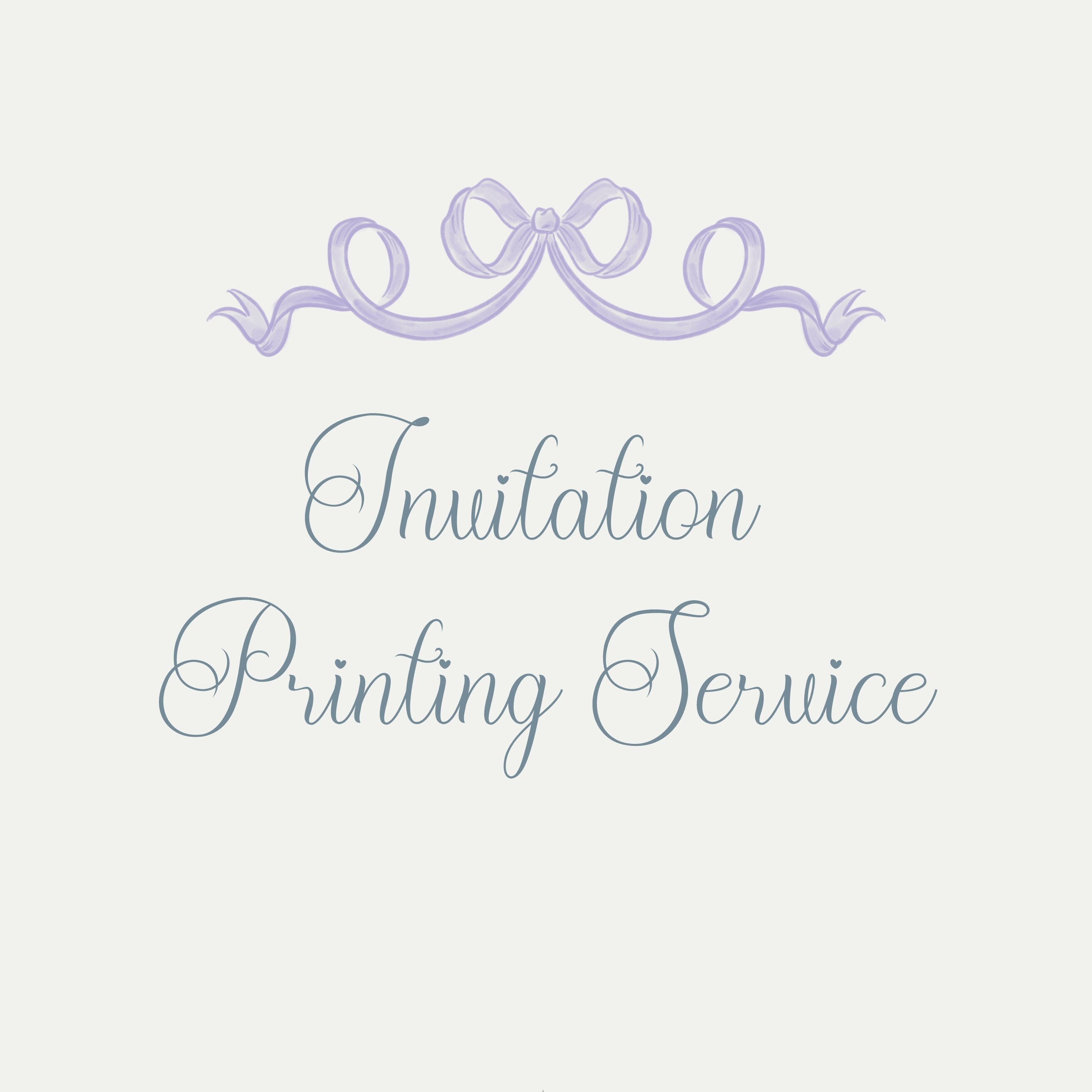 Invitation Printing Service Premium Quality Single Ply Invitation