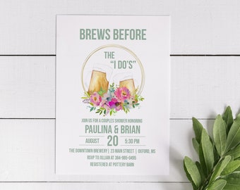 Paulina Brews Before I Do Invitation, Engagement Party Beer, Personalize Editable Invite, Rehearsal Dinner, Bridal Shower Invite, Instant Do