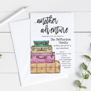Kyra Going Away Party Invitation, Going Away Party Invitation, Farewell Party Invite, Moving Party Invite, Bon Voyage Party Invite, Editable