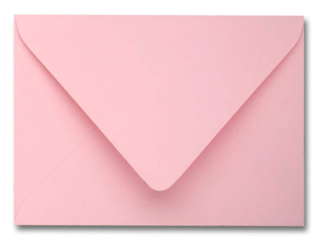 Candy Pink Envelopes, Euro Flap Envelopes, Wedding Invitations