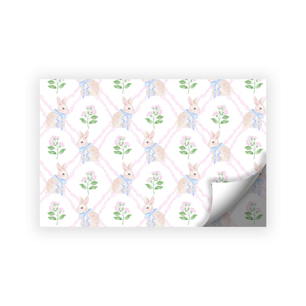 Spring Bunny Placemat Pad, Disposable Placemat Pad, Easter Paper Placemats, Spring Shower Placemats, Party Placemats, Paper Placemat