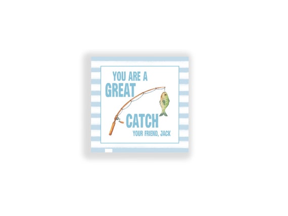 Fishing Valentine's Day Card, Kids School Classroom Exchange, Boy Valentine  Cards, Instant Download, Personalizable, Editable Vday Card 