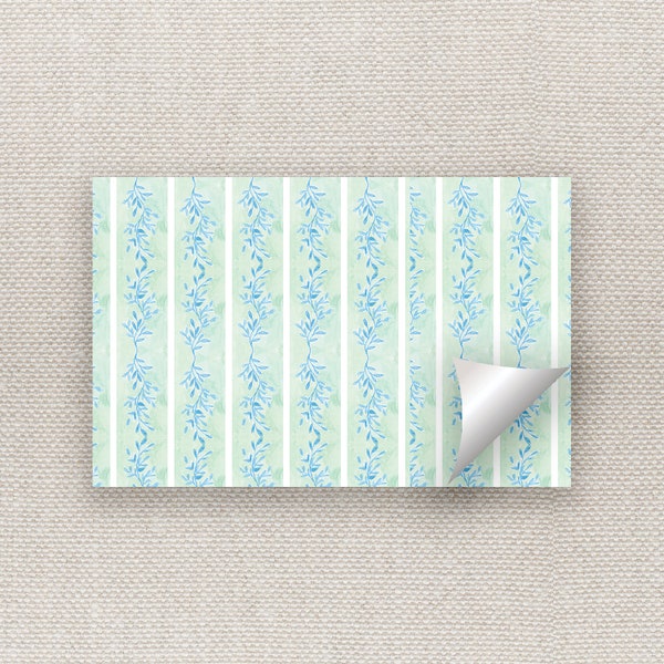 Blue Garland Watercolor, Decorative Paper Placemat Pad, Disposable Placemat Pad, Paper Placemats, Blue Garland Paper Placemat and Notepad