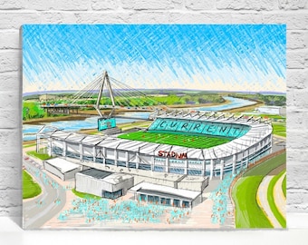 KC Current Stadium Print, Kansas City Soccer Art
