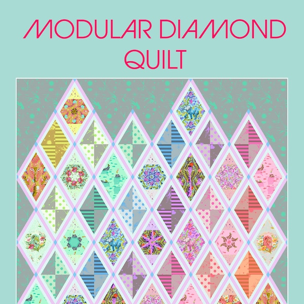 Modular Diamond Quilt - PDF Pattern