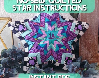 PDF Quilted Star Digital Download Instructions