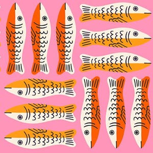 PRE-ORDER October 2026 || Little Sardines, Lucky Pink - 1-800-Calico - Alexia Marcelle Abegg - Ruby Star Society