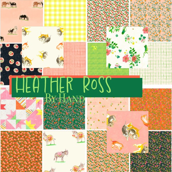 PRE-ORDER November 2024 || Fat Quarter Bundle - By Hand - Heather Ross