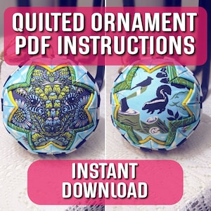 PDF Quilted Ornament Digital Download Instructions