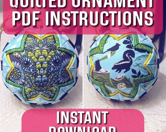 PDF Quilted Ornament Digital Download Instructions