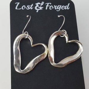 Delicate Earrings Dainty Earrings Silver Earrings, Everyday Earring Heart Earring, Heart Jewelry Silver Jewelry, Holiday Gift Gift for Women