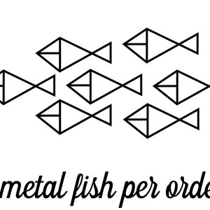 Fish Metal Wall Decor, Metal Fish Art, Modern Fish Metal Art, Metal Fish Sculpture, Farmhouse Decor, Living Room Decor, Metal Art, Abstract